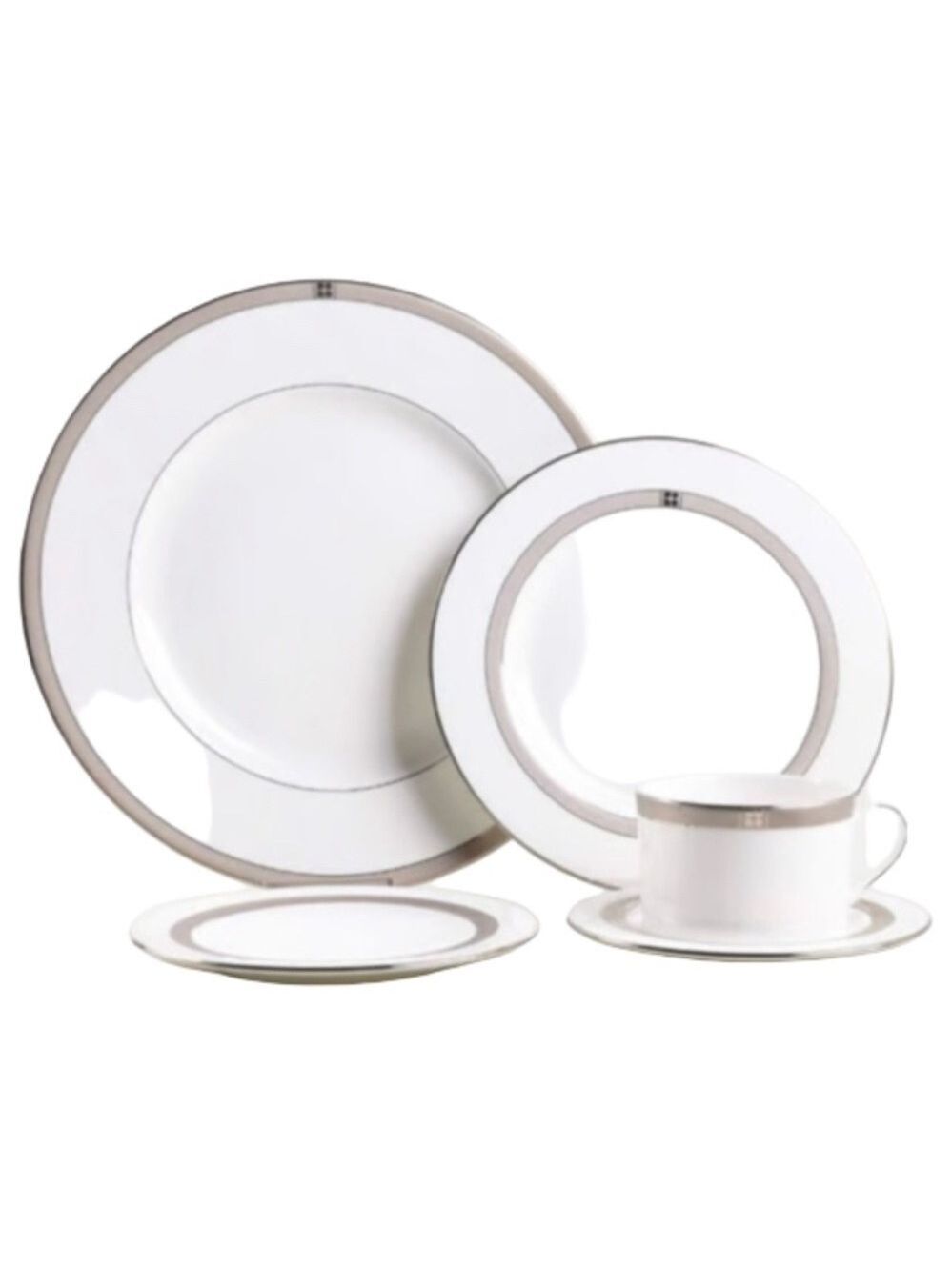 Kate Spade By Lenox Noel Platinum 5 Piece Place Setting China Set New No box